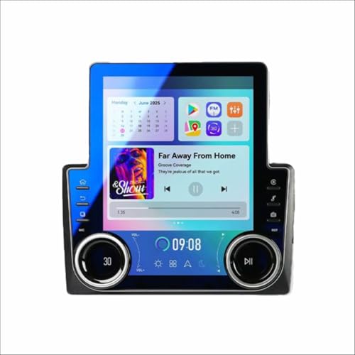 Image of MEGAAUDIO V97 9.7 inch Tesla Diamond 2K Player Car Android 13 MTK Processor Stereo IPS Touch Screen 4+64 4G WiFi Wireless Carplay Android Auto GPS Navigation Bluetooth DSP Band with Dual Rotary Knob