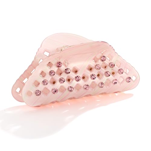 Pinzas para el cabello rosas medianas ideales para peinados rápidos de oficina y diario
