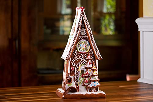 Blue Sky Ceramics Gingerbread Large Candle House, Multi (18396)