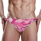HYFA Men's Sexy Bikini Swim Camo Pink Brief Swimsuit Summer Swimwear L 21003028