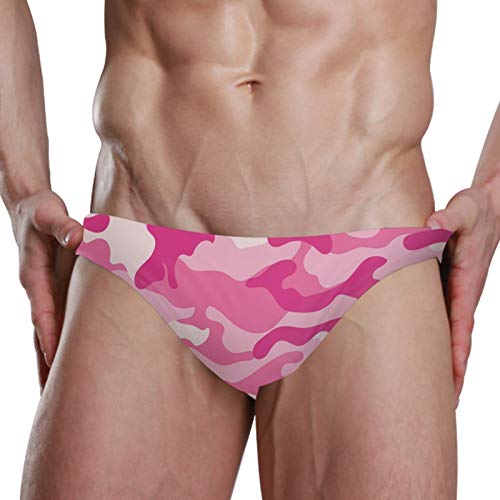 Hyfa Men's Sexy Bikini Swim Camo Pink Brief Swimsuit Summer Swimwear L 21003028 #TOP3