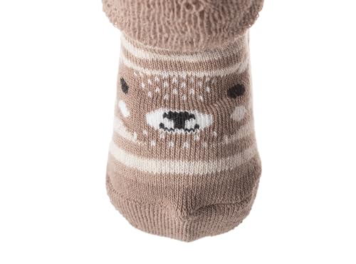 Jacob's – Erstlingssöckchen Baby 3er Pack | Weiche Vollfrottee-Socken mit Bärchenmotiv, OEKO-TEX® zertifiziert | Größe 0–3 Monate, hautfreundlich & wärmend