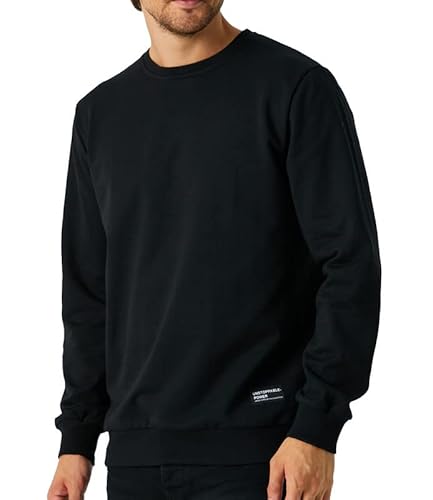 Preisvergleich Produktbild COMEOR Sweatshirt Herren Pullover Ohne Kapuze (Schwarz L)