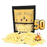 Raneped 50 Pack-Fire Plugs, Weatherproof Fire Starters for Emergencies, Survival,Campfires,Charcoal Grill, Long Burn Time,Fire Pits-Non-Toxic