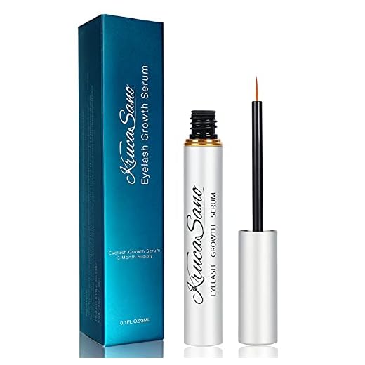 Eyelash Growth Serum, Krucasano Eyebrow Enhancer Lash Serum for Longer Fuller Lashes & Brow Thicker, Pure Plant Extracts Lash Enhancing Serum, 3ml, 0.1 Fl Oz (Pack of 1)