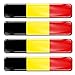 Biomar Labs® 4 x Aufkleber 3D Gel Silikon Stickers Belgium Belgien Flagge Fahne Flag Autoaufkleber F 2