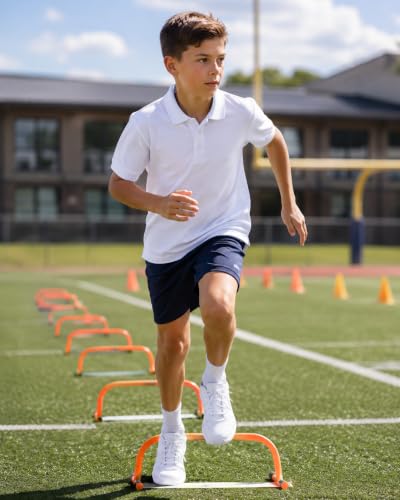 Image of uideazone Boys Polo Shirts Dry Fit Performance Golf Short Sleeve Casual School Uniform Size 5-14