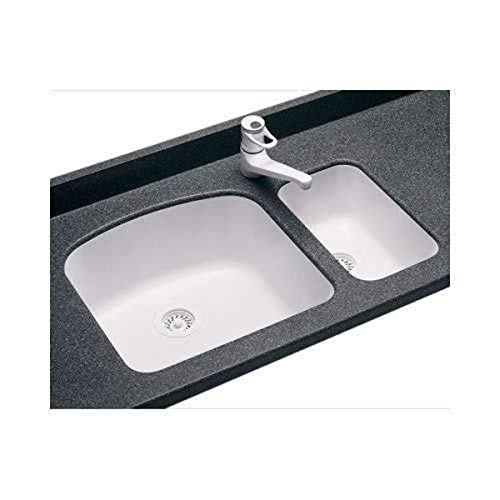 Swanstone US01711SB.059 Fregadero de Cocina con Doble búho, Tahiti Marfil, 11-in L X 17.75-in H X 6.75-in H