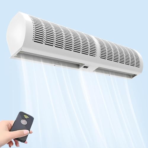 Image of HUINGTON Air Curtain, Remote Control, 2 Speeds, Blocks Bugs & Dust