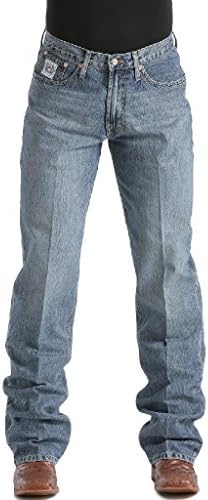 Cinch Men's White Label Relaxed Fit Jean, Medium Stone Wash, 36W x 34L