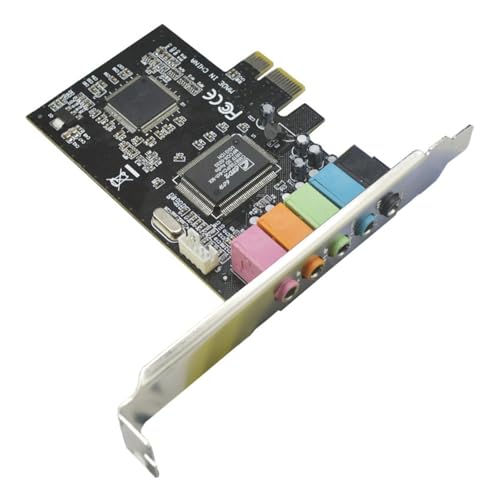 Pcle Sound Card Channel CMI8738 Chipset Audio Interface PCI-E 5.1 Stereo Digital Card Desktop Soundcard Connectors Compatible with The Computer