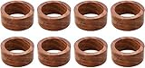 ARN Craft Handcrafted Wooden Napkin Ring for Weddings Dinner Parties or Every Day Use (Set of 8, Plane)