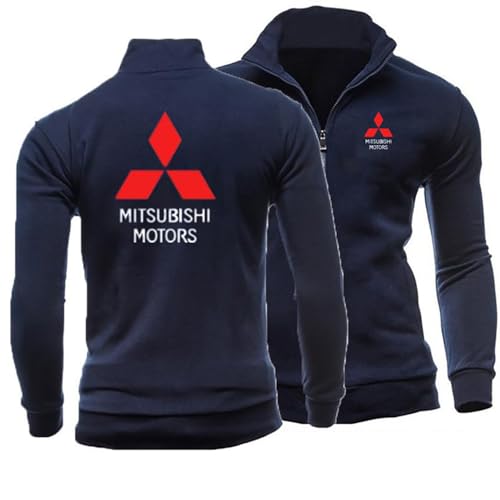 NHTZLEMEN Maglione Autunno Cardigan da Uomo, per Mitsubishi Outlander 2008-2013 con Tasca Confortevole Giacca Casual Cappotto con Zip a Maniche Lunghe Top,XL-C