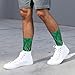 VPPUR Green Peacock Feather Print Mid Tube Sports Socks Lightweight Athletic Breathable Running Fashion Fitness Gear
