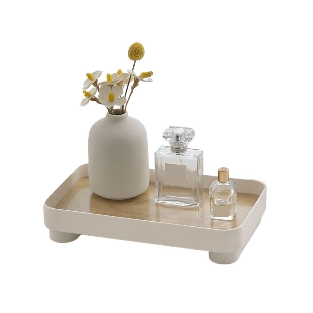LIANXIBAG Candle Tray Wooden Desktop Storage Perfume Dressing Table Cosmetics Box Multi-Function Porch Clutter Key
