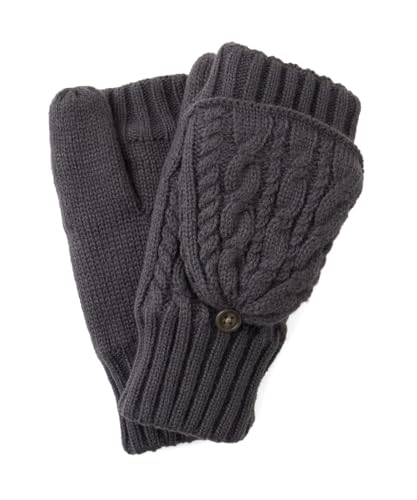 手袋 吸湿発熱 抗菌 抗菌防臭 発熱 防臭 ハニぽか 防寒 ケーブル編み ボア レディース Honeys ハニーズ フード付ケーブル編手袋 281160892492 スミクロのサムネイル