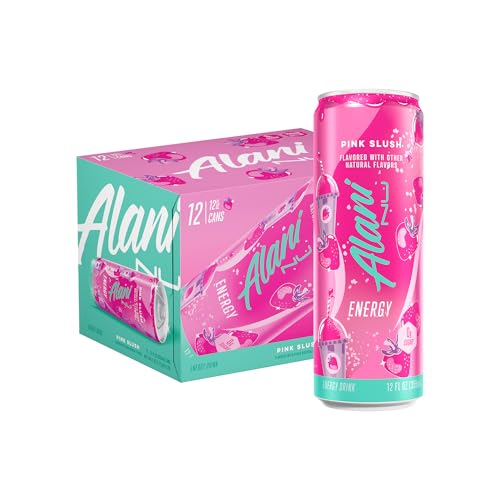 Image of Alani Nu PINK SLUSH, Sugar Free, Low Calorie Energy Drinks, 200mg Caffeine, Biotin, B Vitamins, Zero Sugar, 10 Calories, 12 Fl Oz Cans, 12 Pack