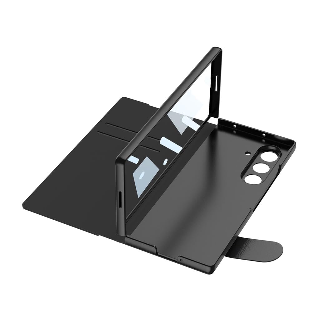 Custodia compatibile con Samsung Z Fold 8 Ultra con portapenne e stilo (nero1)