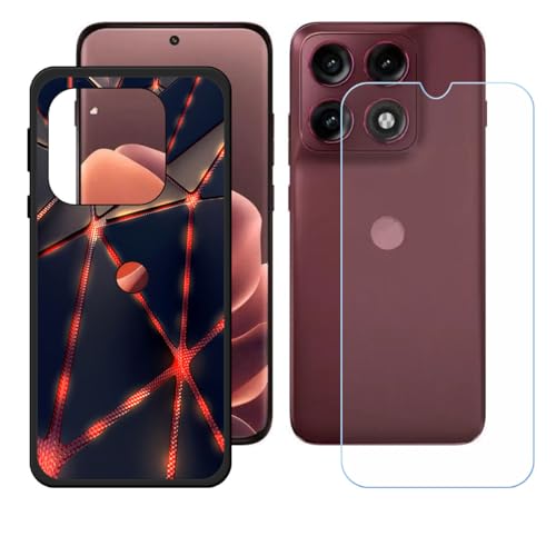 CongJiaLingXi�P�[�X �K�p���� Motorola Edge 70 Pro (6.78") + �����K���X�X�N���[���ی�t�B���� �A���ȃ\�t�g�V���R���P�[�X�ی�TPU�J�o�[�̃P�[�X�J�o�[ - WZ3