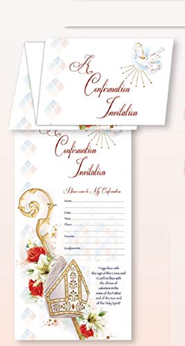 DPW Comfirmation Party Invitations English Invitaciones Religious Holy Spirit Girl Boy Fiesta 10PC
