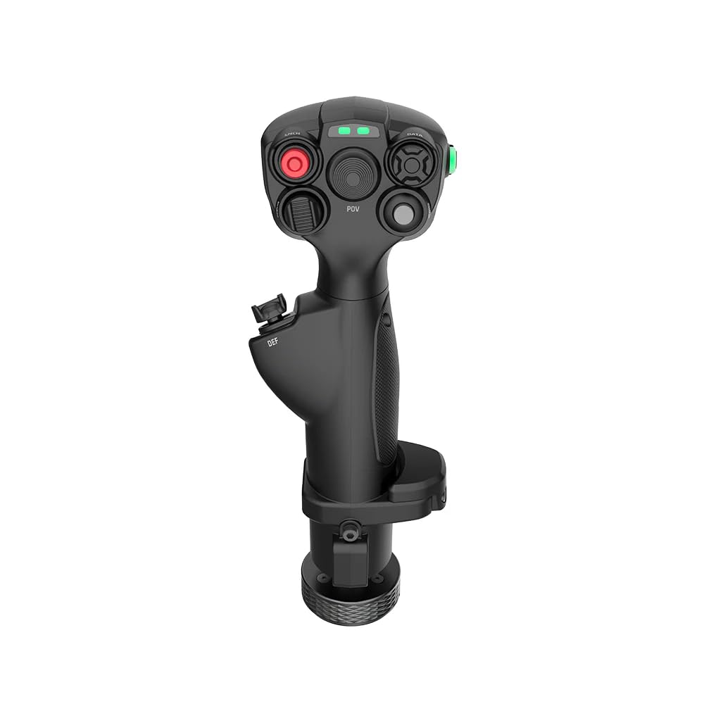 MOZA AB6 Flight Simulator Bundle MHG Flight Stick and AB6 FFB Flight Base | 29 programmierbare Eingaben, Hall-Sensor-Technologie, RGB-Tasten, 1000 Hz Abfragerate und Tischklemme für MSFS, DCS World