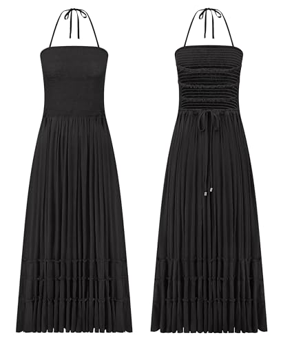 Image of R.Vivimos Womens Summer Boho Sexy Backless Long Dresses