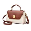 GOIACII Top-Handle Crossbody Bags for Women Soft Leather Trendy Purse Circle Handbags Small