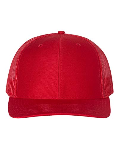 Image of Richardson Snapback Trucker Cap Adjustable Red