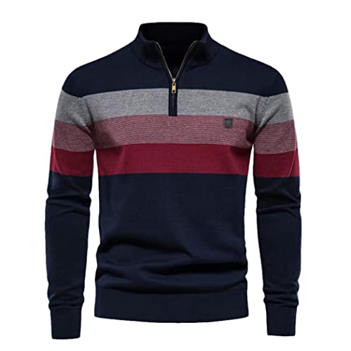 Pull en tricot homme bordeaux idéal pour vos sorties d'hiver décontractées