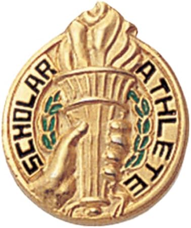 Scholar Athlete Lapel Pins Appreciation Reward College School, Bulk Pack of 10, Poly Bagged, 3/4 Inch