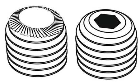 Sckt Set Scr, Knurl Cup, 5/16-18x5/8, PK100