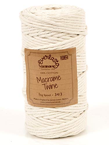 34/3 (5MM) Everlasto Natural Coton Macrame String 1KG Spool