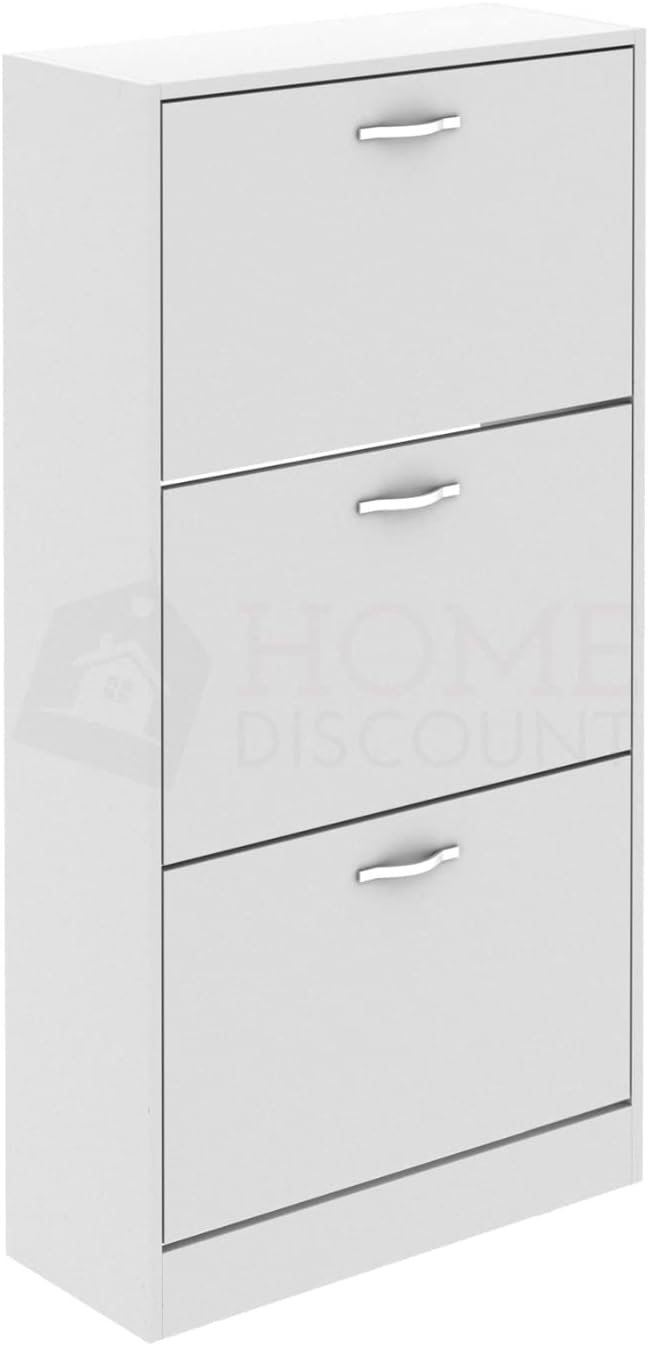 Vida Designs 3 Drawer Shoe Cupboard Shoe Storage Organiser Pull