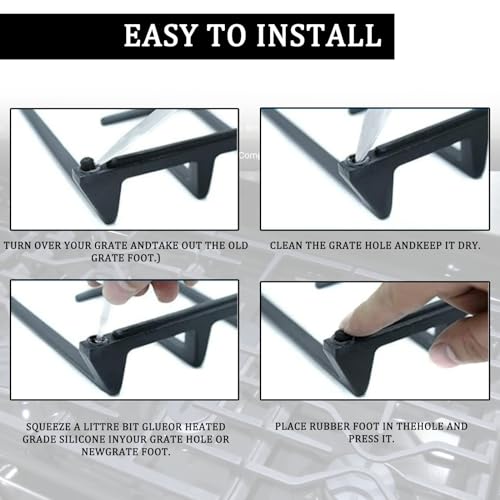10-pk For Whirlpool KitchenAid W10919249 74007356 W10465081 8003P033-60 Oven Burner Grate Bumper Replacement
