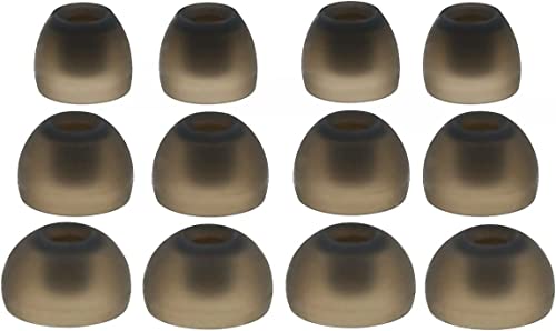 12pcs (TRS-B) 4S / 4M / 4L Replacement Set Ear Adapters Ear Tips Earbuds Compatible with Sol Republic AMPS, AMPS HD, Jax, Shadow and Relays Sport Wireless in-Ear Earphones