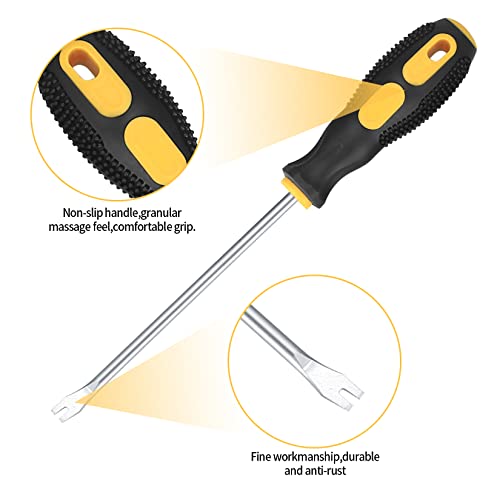 3 Stück Klammerentferner mit Tack Abzieher Werkzeug, Polster Konstruktion Nagelzieher Entferner Werkzeug, Polster Entklammerer - Gummigriffe