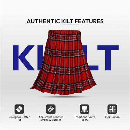 Image of Authentic Scottish Men's Tartan Kilts - Highland Light Weight Value Kilt | Embrace Your Heritage with Comfort