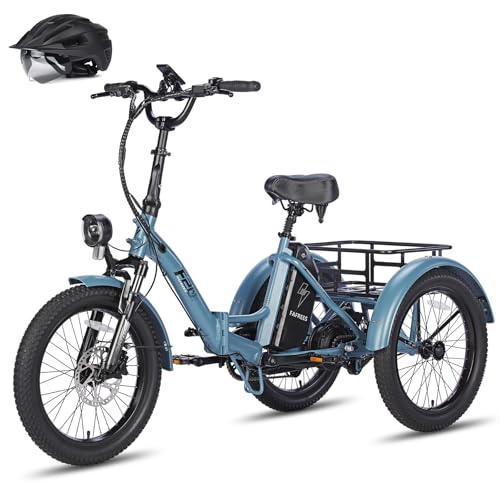 Fafrees F20 Mate Dreirad E-Bike Klapprad 20 Zoll [ Offiziell ] Damen Herren Ebike 3 Rad 48V 18,2AH Akku, Elektrofahrrad 180kg, Dreirad Elektro für Erwachsene, E Lastenfahrrad 65N.m, Elektro Fahrrad