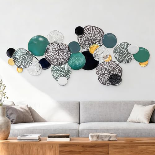 Axioglo Modern Metal Wall Art Decor, Large 3D Abstract Sculptural