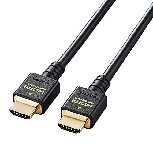 エレコム HDMI 2.1 ケーブル ウルトラハイスピード 1m 【Ultra High Speed HDMI Cable認証品】 8K(60Hz) 4K(120Hz) 48Gbps 超高速 【 PS5 / PS4 Nintendo Switch 対応】 7680×4320 eARC VRR 黒 ブラック CAC-HD21E10BK