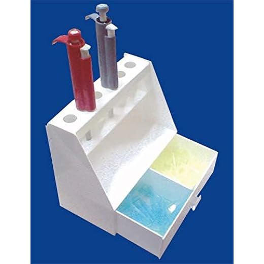 Micropipette Stand with Drawer for 6 Pipettes
