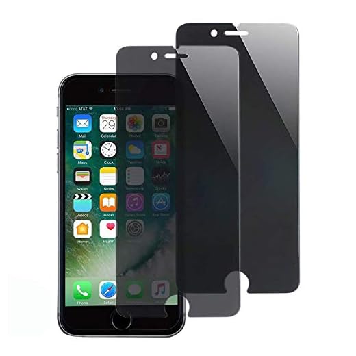 Privacy Screen Protector for iPhone 7 Plus and iPhone 8 Plus, 5.5Inch [2 Pack], Anti Spy 9H Tempered Glass, Easy Install [Black]