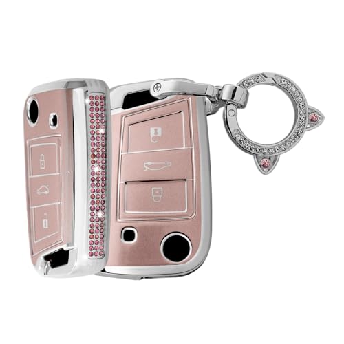 Porte-clés coque de clé de voiture pour SEAT Leon Skoda Octavia VW Golf 7 Tiguan TPU intelligent