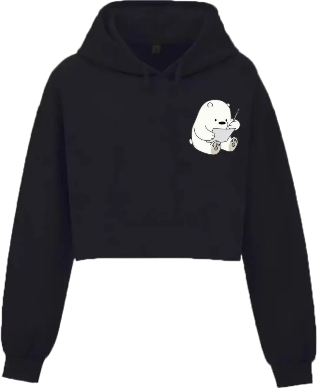 NinfinWomen and Girls Crop Hoodie,Pocket Panda,Lavander for Winters-image-41