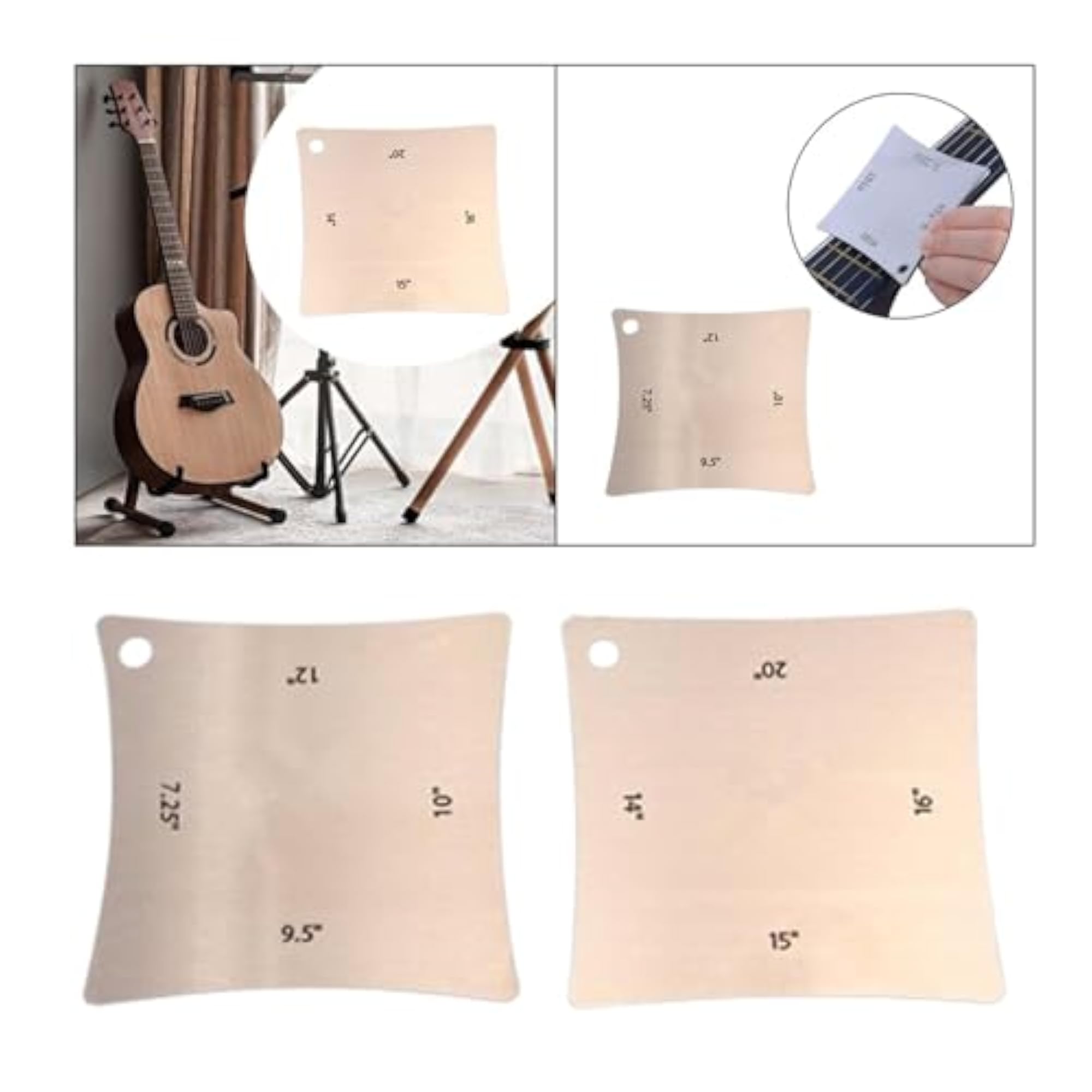 Gearless Guitar Square Ruler Fretboard Measuring Tool