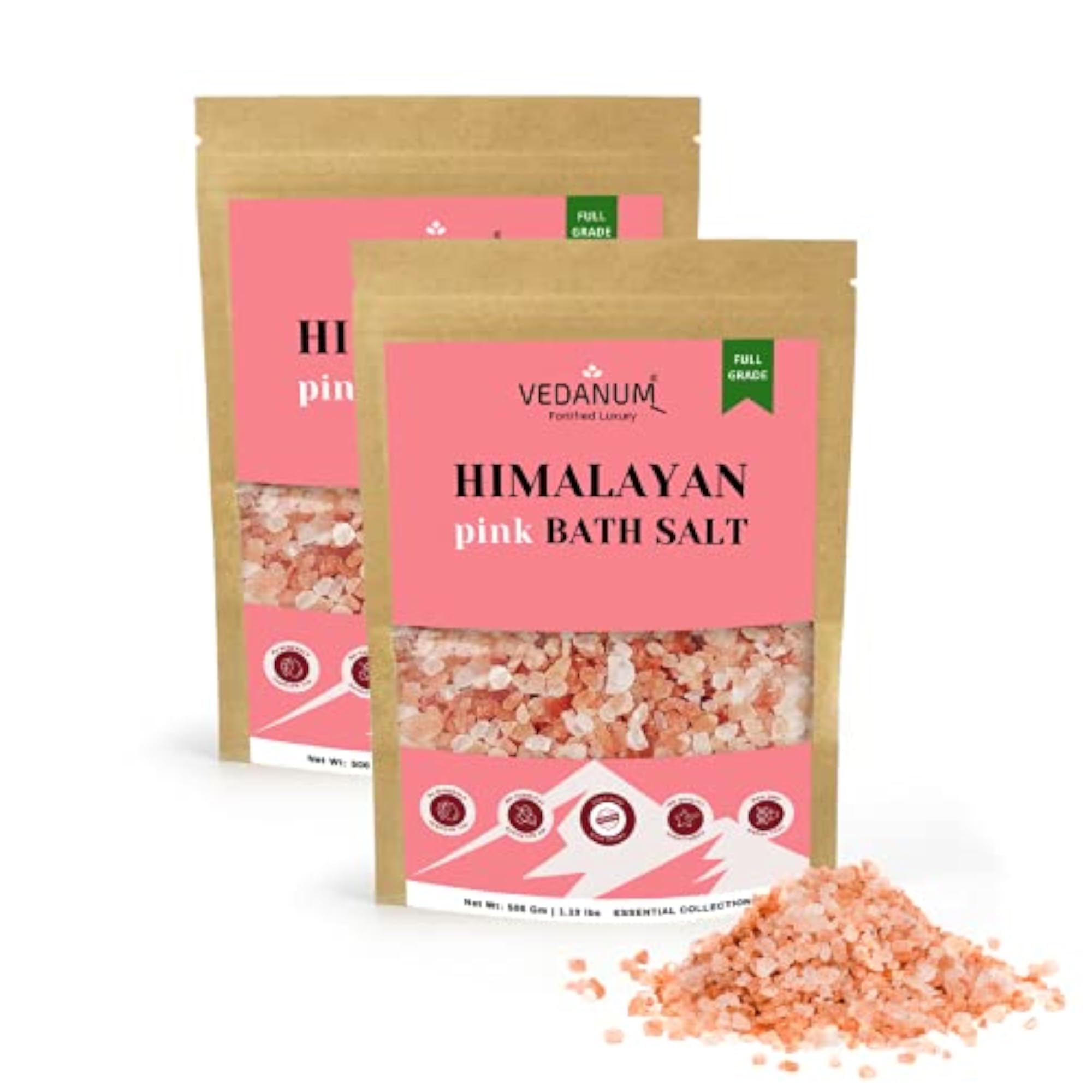 Himalayan Pink Bath Salt Selected Grade with 84 Rich Minerals