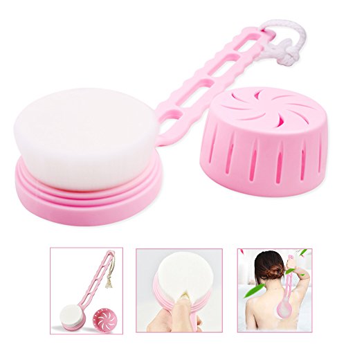 MCUILEE Cepillos de cuerpo Cepillo de ducha Super Suave Fibra Baño Cepillo de masaje de espalda cepillo de baño con mango largo Cover
