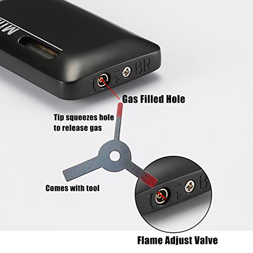 Cponmist 2 Pack Mini Butane Lighter, Double Jet Torch Lighter With Visible Window, Refillable And Adjustable Pocket Lighter, Great Little Gift For Men And Women, Black And Red (Without Gas) #TOP2