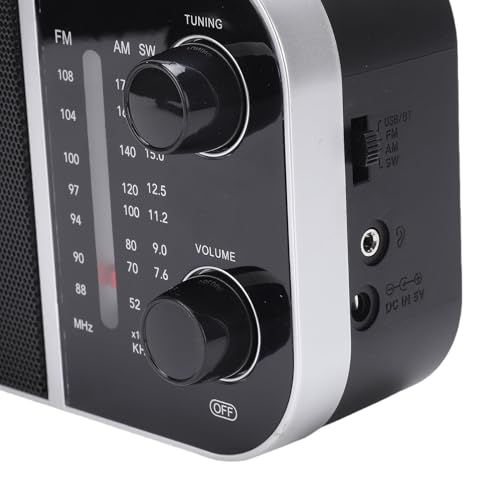 Radio portátil Zunate Retro AM FM SW 3 Bandas vintage Bluetooth miniatura 6
