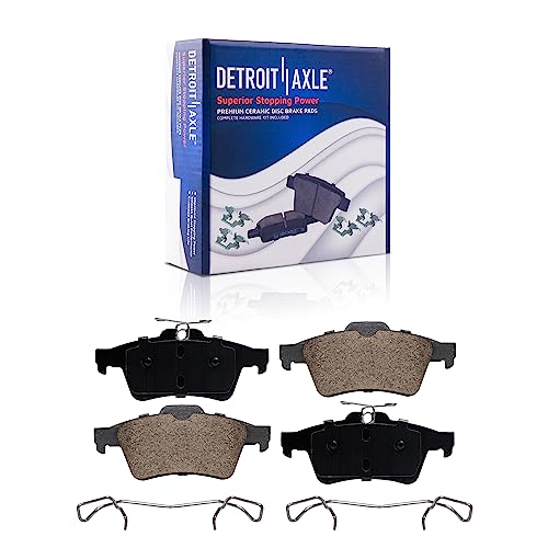 Image of Detroit Axle - Front & Rear Ceramic Brake Pads w /Hardware & Fluid & Cleaner | for 2008-2010 Chevrolet Cobalt SS 2.0L ONLY